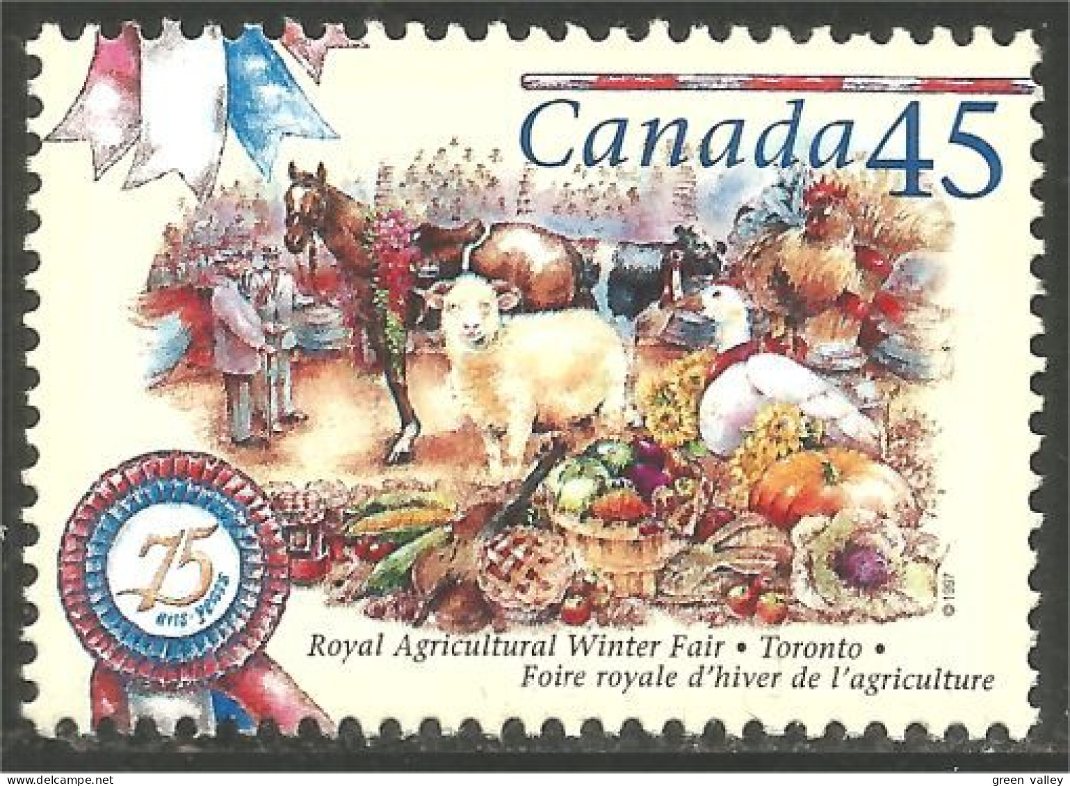 Canada Mouton Cheval Sheep Horse Vache Cow MNH ** Neuf SC (C16-72c) - Ferme