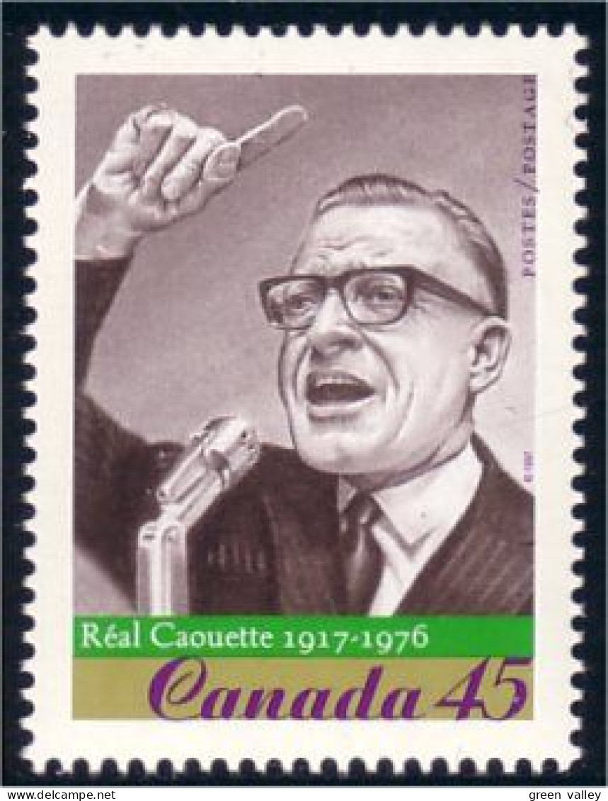 Canada Réal Caouette Syndicaliste Trade Union MNH ** Neuf SC (C16-64b) - Ungebraucht