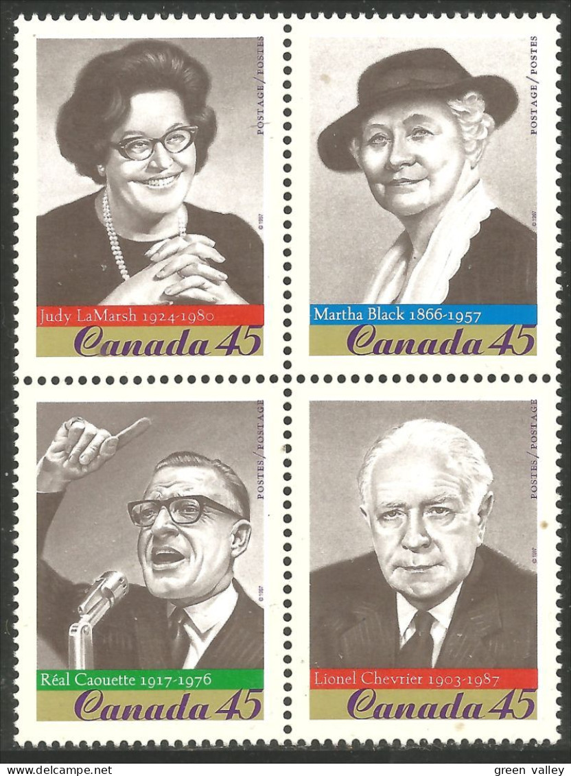 Canada Martha Black Lionel Chevrier Judy LaMarch Réal Caouette MNH ** Neuf SC (C16-63aa) - Ongebruikt