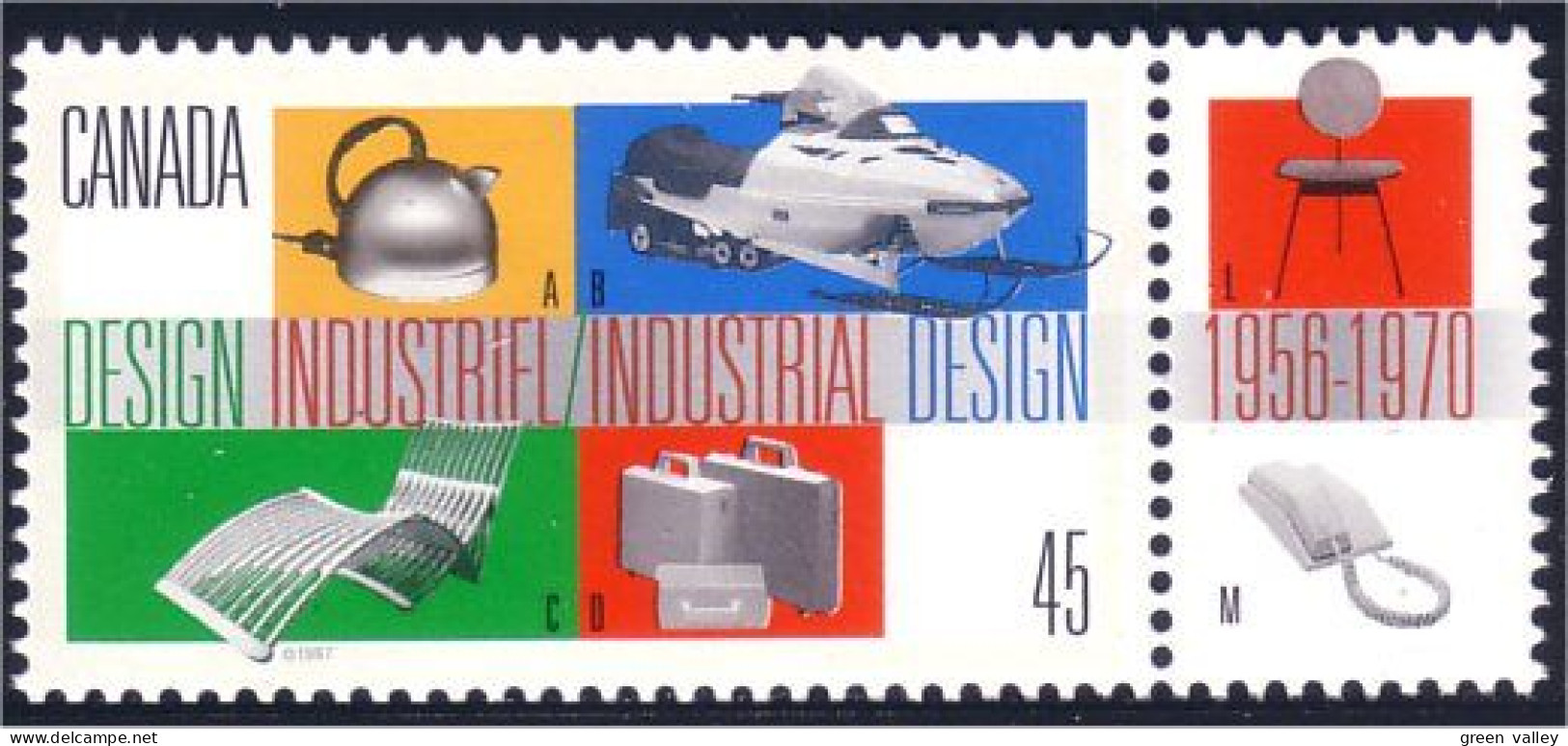 Canada Industrial Design Telephone MNH ** Neuf SC (C16-54sa) - Ongebruikt