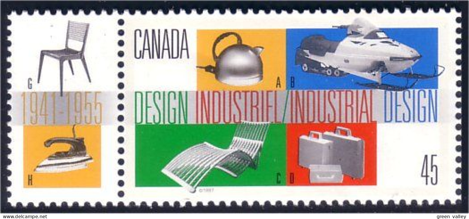 Canada Industrial Design Fer à Repasser Iron MNH ** Neuf SC (C16-54pa) - Ongebruikt