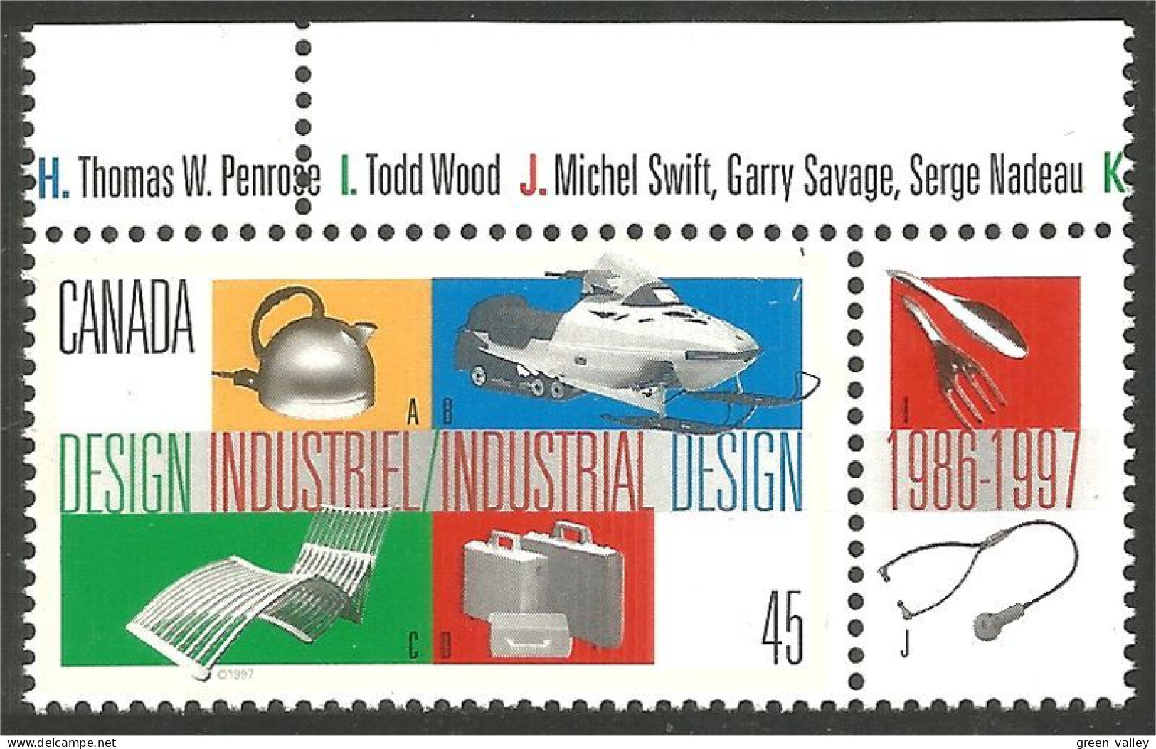 Canada Industrial Design Stethoscope Iron Label Marge MNH ** Neuf SC (C16-54cb) - Medizin