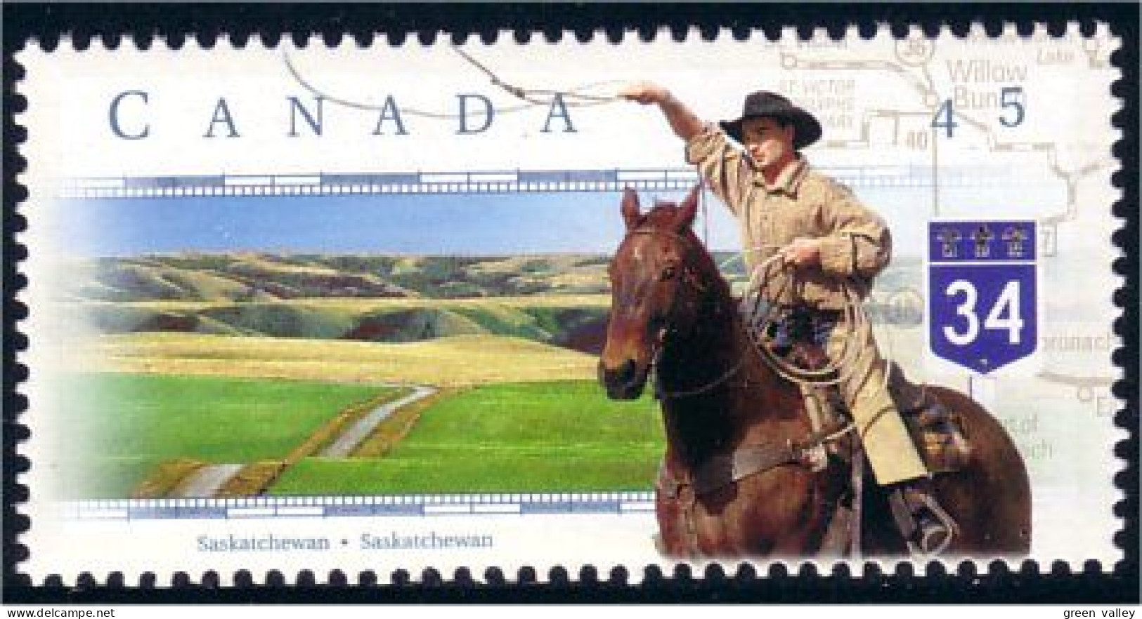 Canada Cheval Horse Cowboy Saskatchewan MNH ** Neuf SC (C16-53a) - Ongebruikt