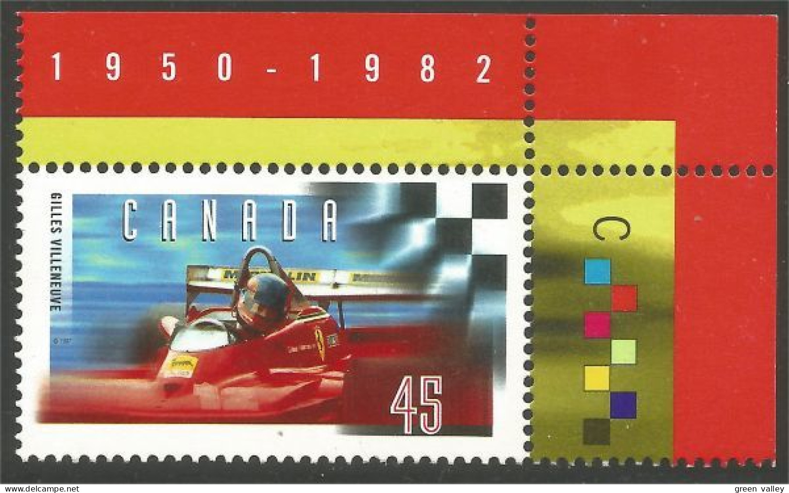 Canada Gilles Villeneuve Ferrari Auto Car Racing MNH ** Neuf SC (C16-47ca) - Ongebruikt