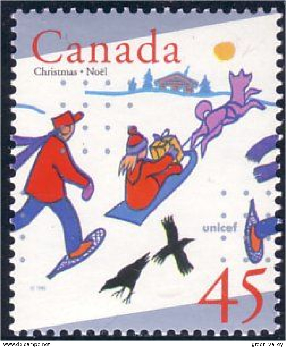 Canada Noel Christmas Traineau Chien Dog Sled MNH ** Neuf SC (C16-27b) - Christmas