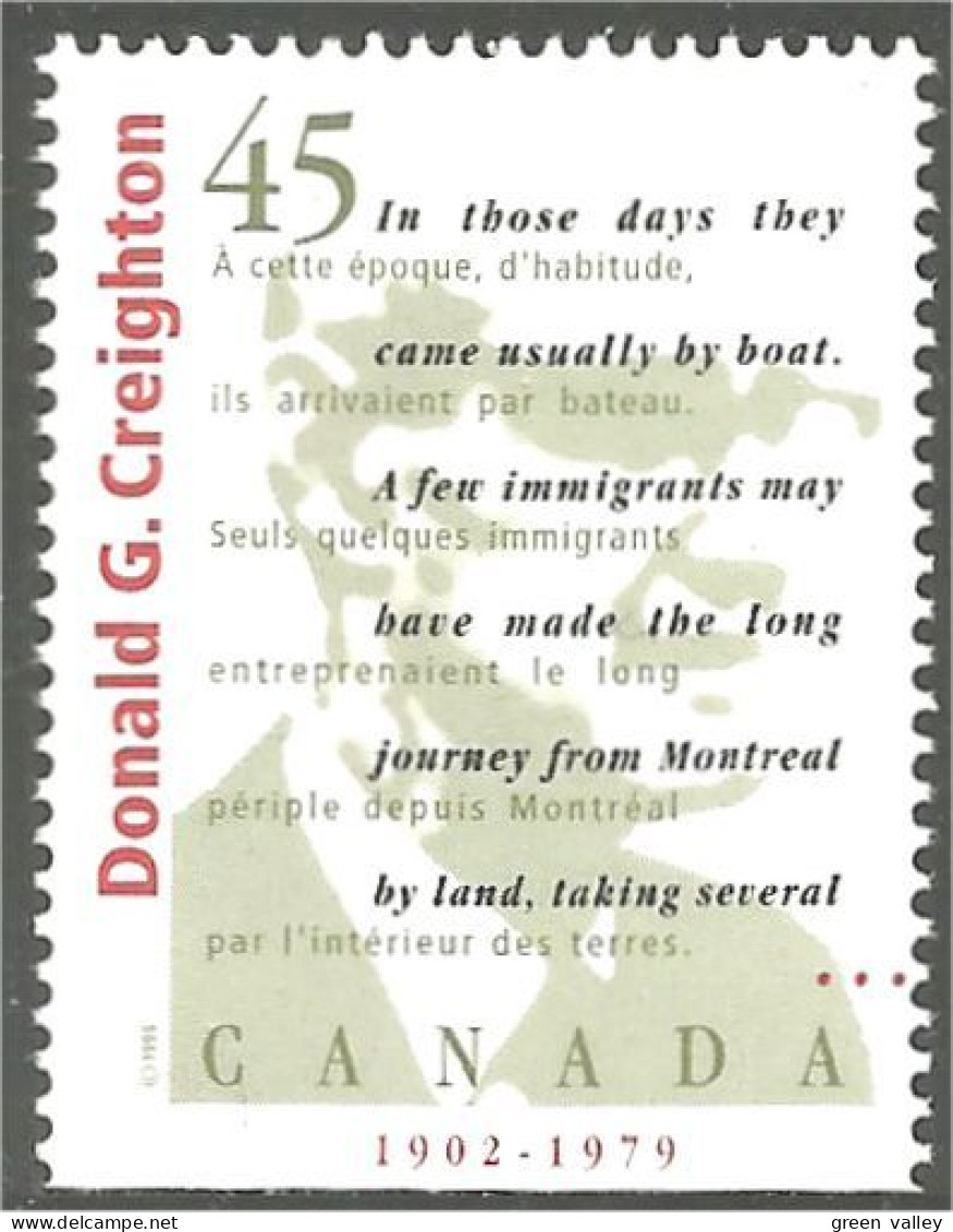 Canada Auteurs Canadiens Donald Creighton MNH ** Neuf SC (C16-23bb) - Schrijvers
