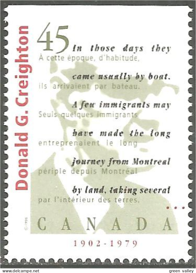 Canada Auteurs Canadiens Donald Creighton MNH ** Neuf SC (C16-23hb) - Schrijvers