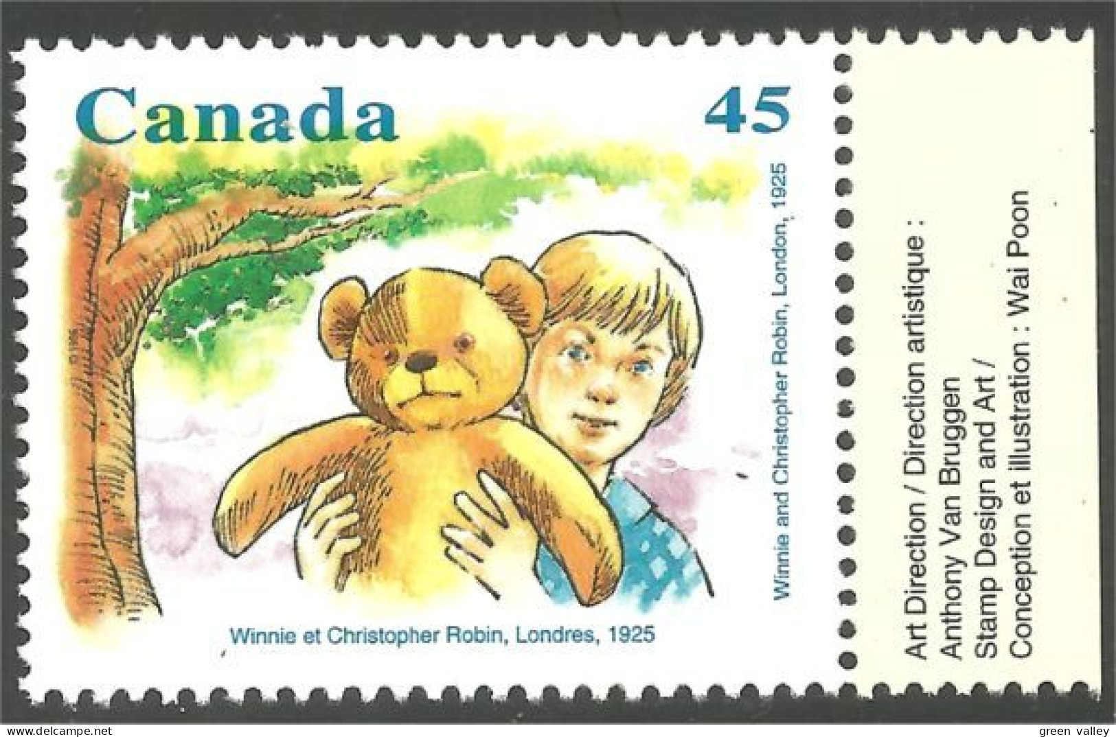 Canada Winnie Christopher Robin Ours Peluche Toy Bear Feuillet S/S MNH ** Neuf SC (C16-19idl) - Unused Stamps