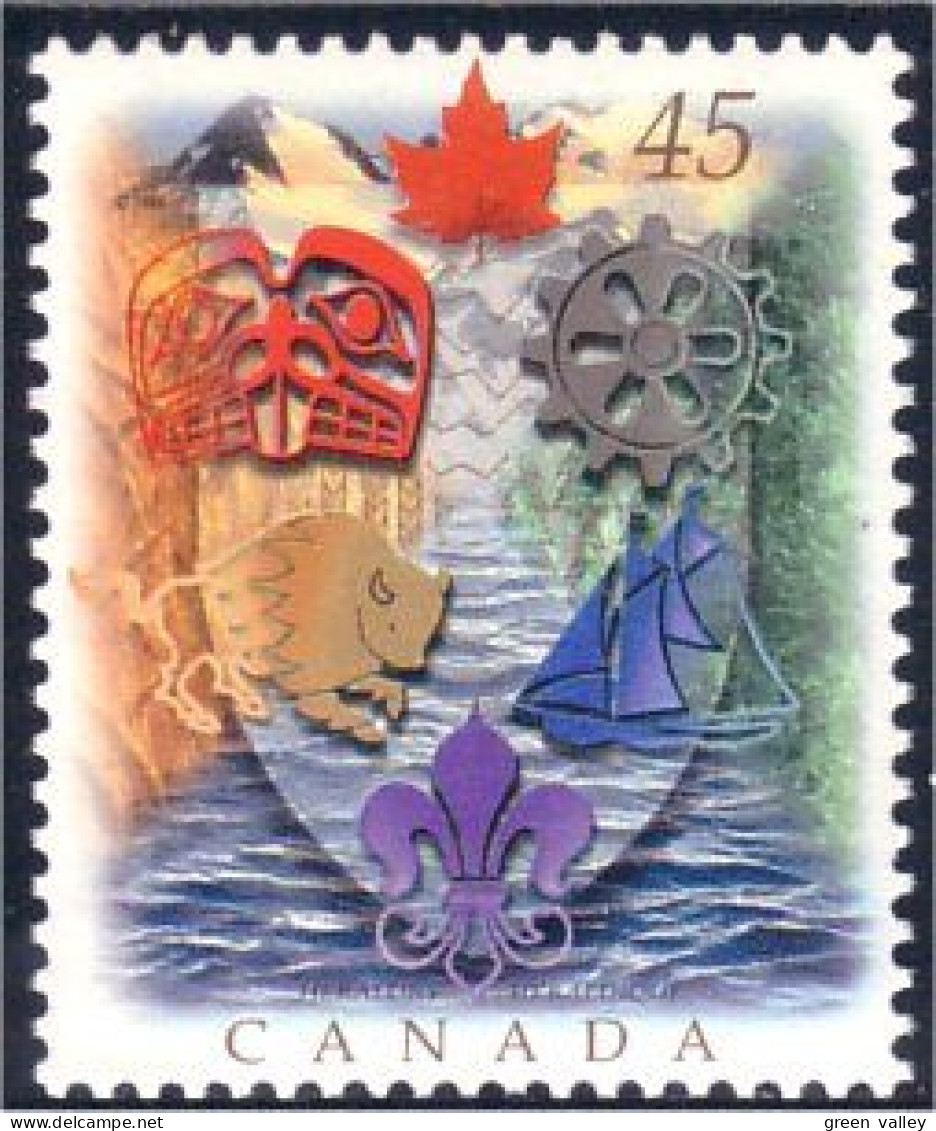 Canada Armoiries Coat Of Arms Feuille érable Maple Leaf MNH ** Neuf SC (C16-14d) - Alberi