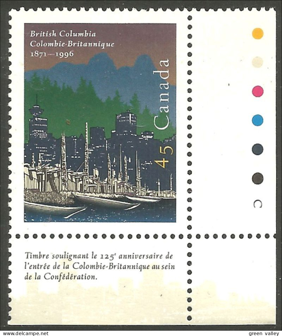 Canada Paysage Vancouver Skyline Plate Block MNH ** Neuf SC (C16-13pc) - Nuovi