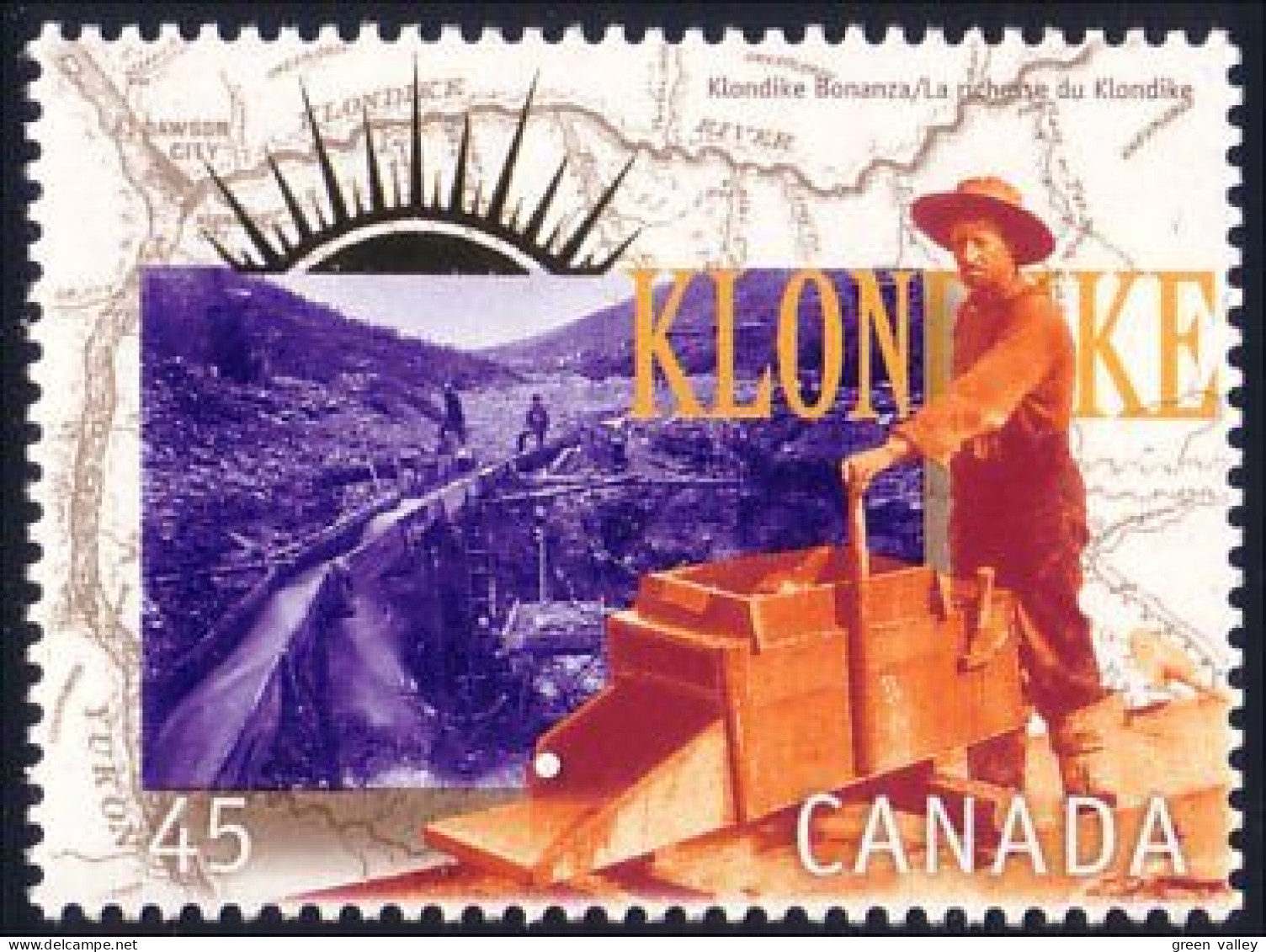 Canada Decouverte Or Klondike Gold Mine Mining MNH ** Neuf SC (C16-06eb) - Minéraux