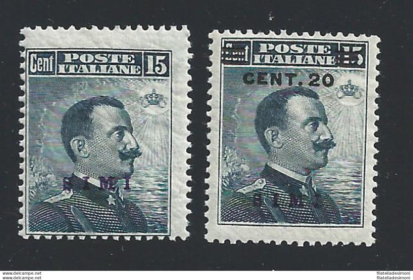 1912-16 EGEO SIMI, N. 4 E 8 2 Valori MNH/** - Egeo