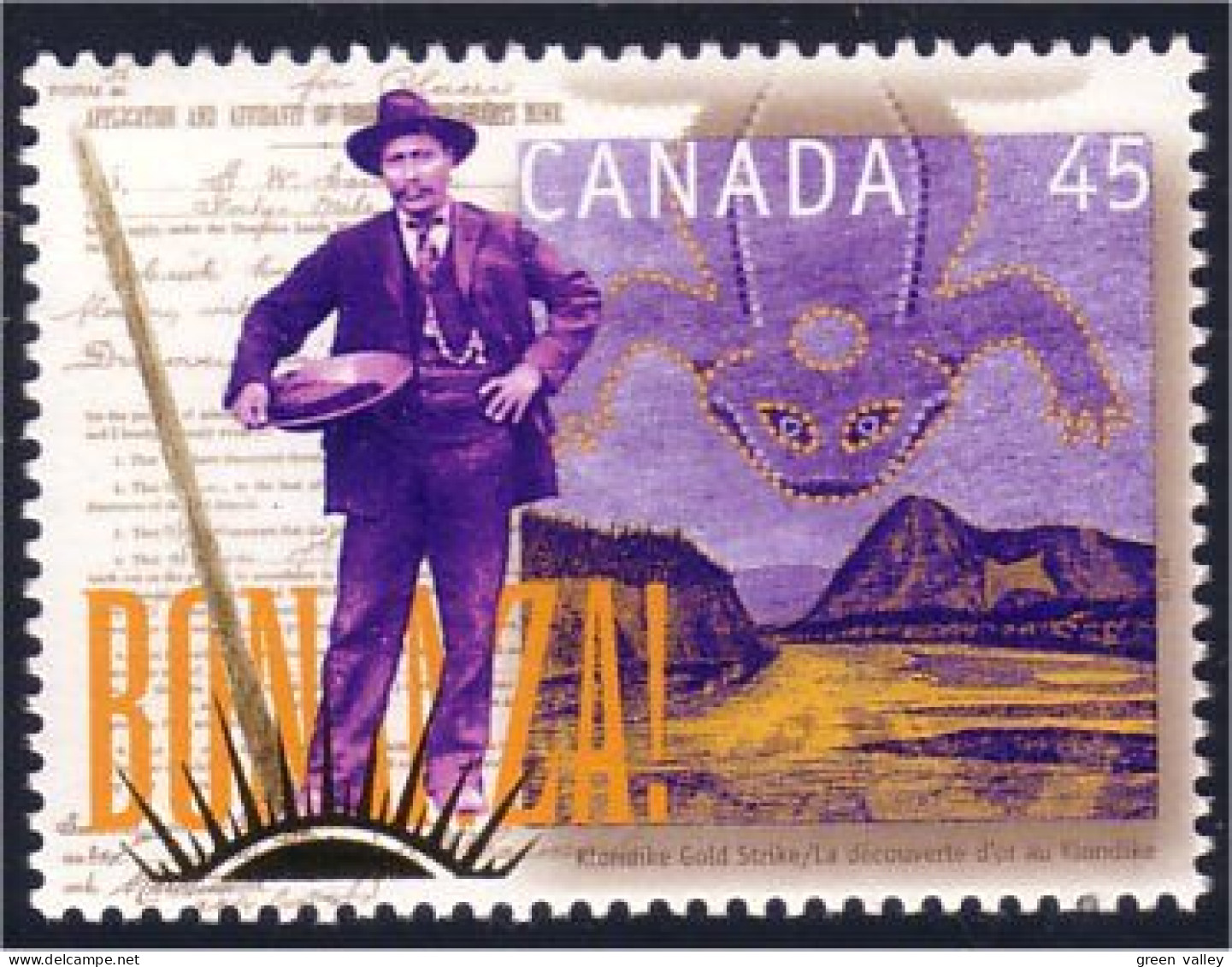 Canada Decouverte Or Klondike Gold First Claim MNH ** Neuf SC (C16-06ab) - Mineralen