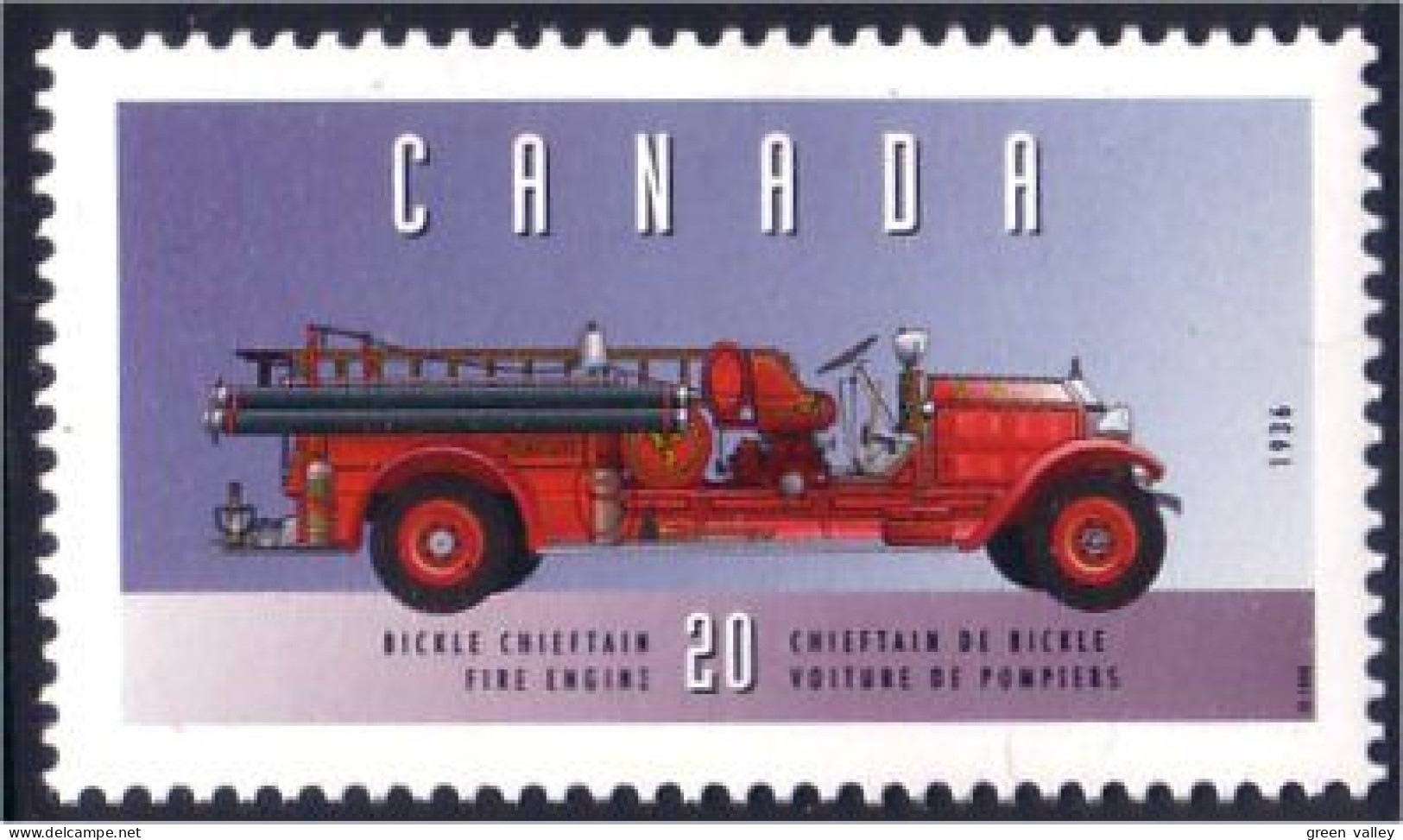 Canada Camion Pompier Bickle Chieftain Fire Engine MNH ** Neuf SC (C16-05qd) - LKW