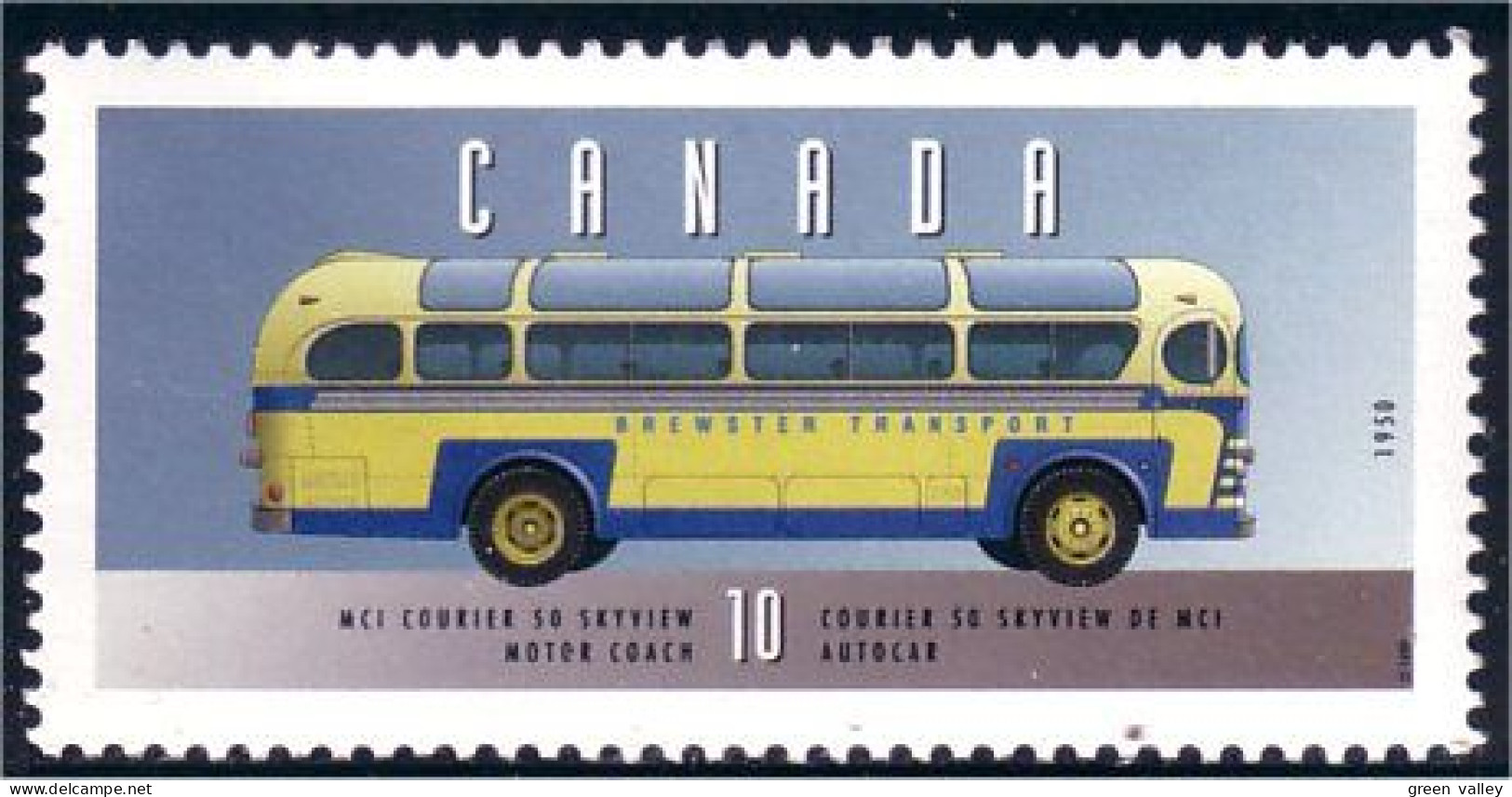 Canada Autobus MCI Courier Skyview Motor Coach MNH ** Neuf SC (C16-05lb) - Autres (Terre)