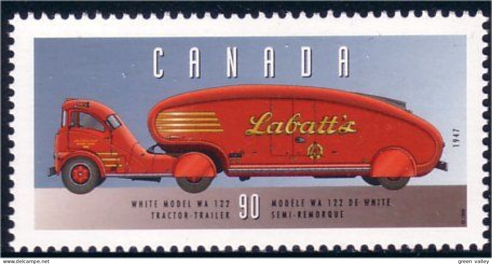 Canada Camion Truck Semi-remorque Biere Labatt Beer Trailer MNH ** Neuf SC (C16-04eb) - Altri (Terra)