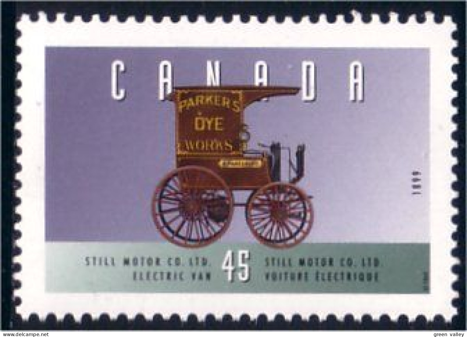 Canada Electric Van Camion électrique MNH ** Neuf SC (C16-04ab) - Cars