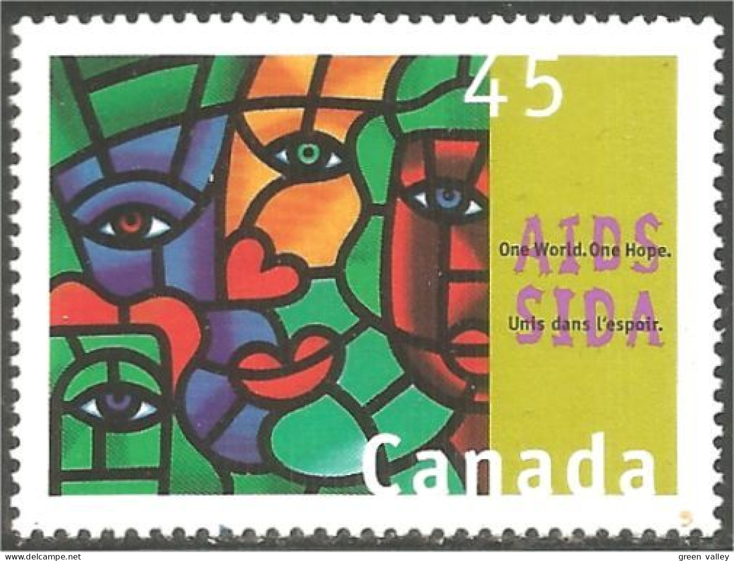 Canada AIDS Awareness Sensibilisation SIDA MNH ** Neuf SC (C16-03a) - Unused Stamps