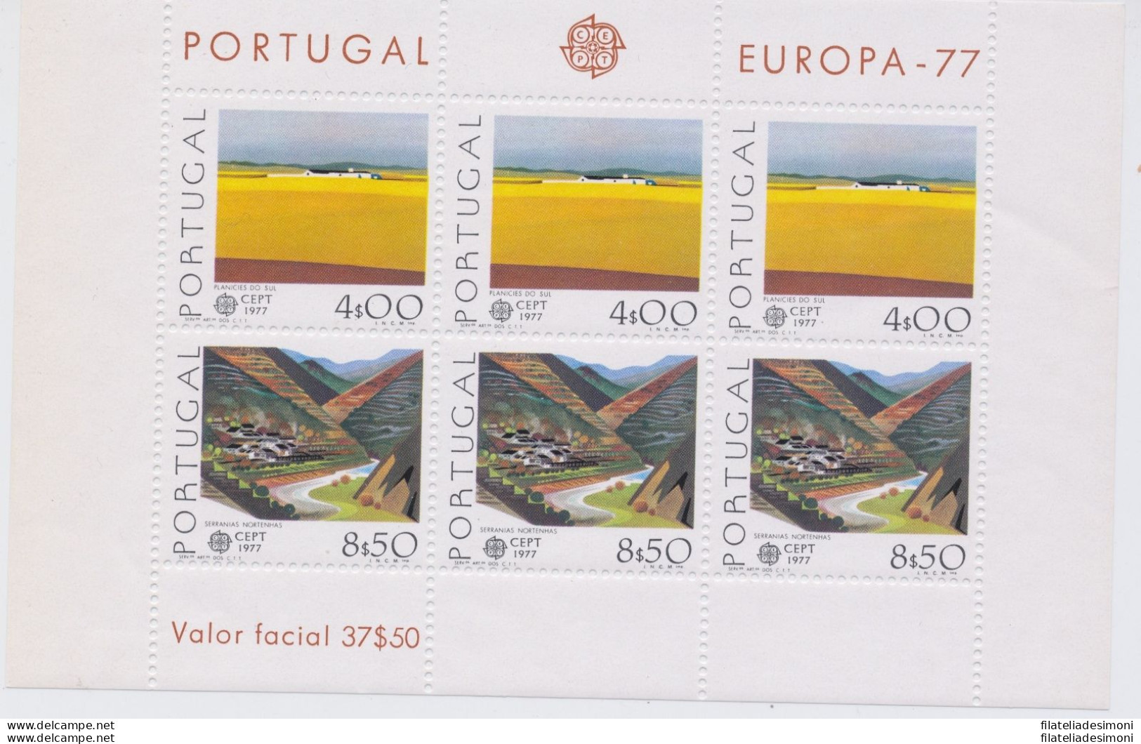 1977 EUROPA CEPT Portogallo Foglietto "Turismo" MNH** - Sonstige & Ohne Zuordnung
