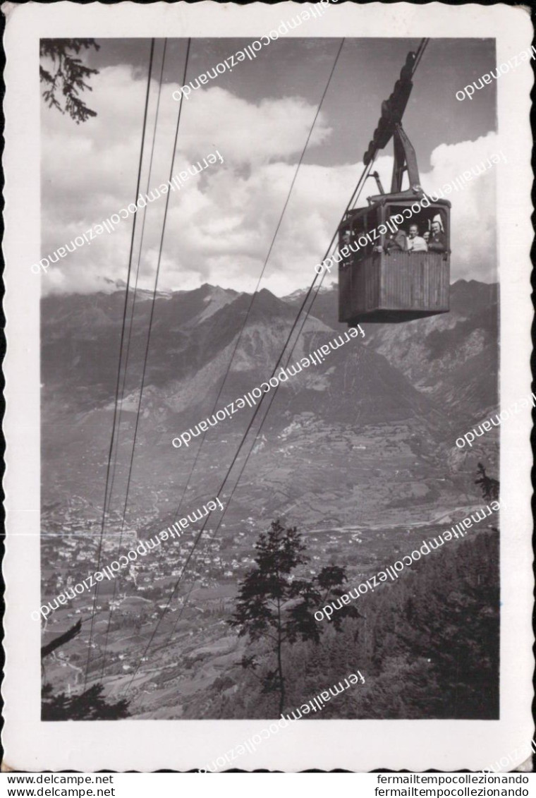 Bs742 Cartolina Luogo Di Cura Merano Con Filovia Per Avelengo Bolzano Trentino - Bolzano