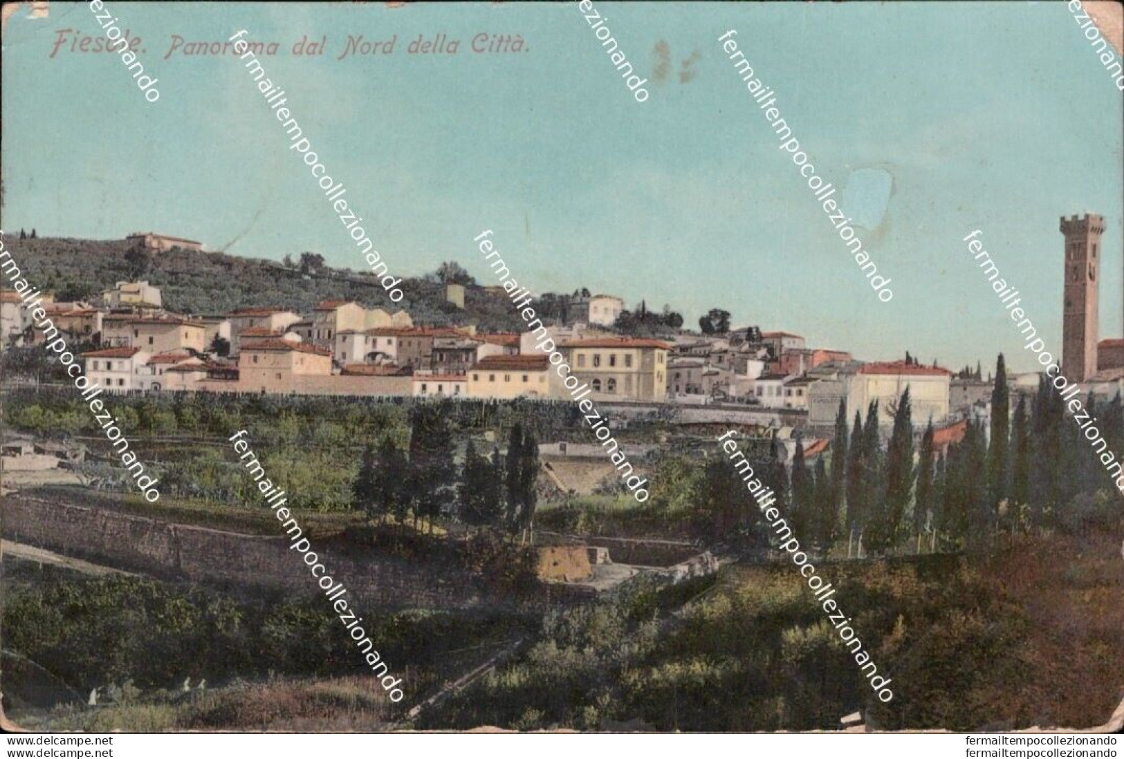 Bs724 Cartolina Fiesole Panorama Dal Nord Della Citta' Firenze Toscana - Firenze