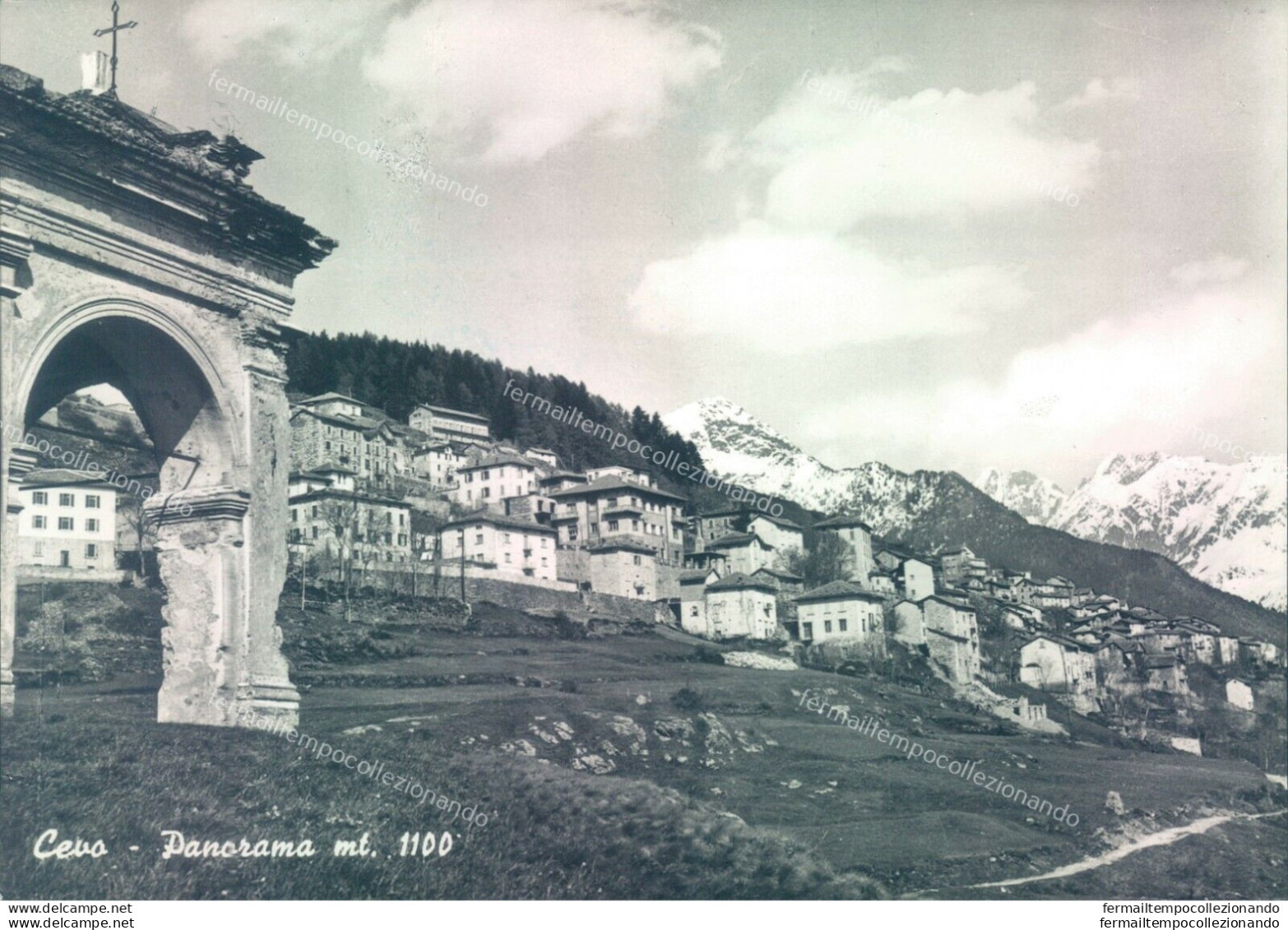 G347 Cartolina Provincia Di Brescia Cevo Panorama - Brescia