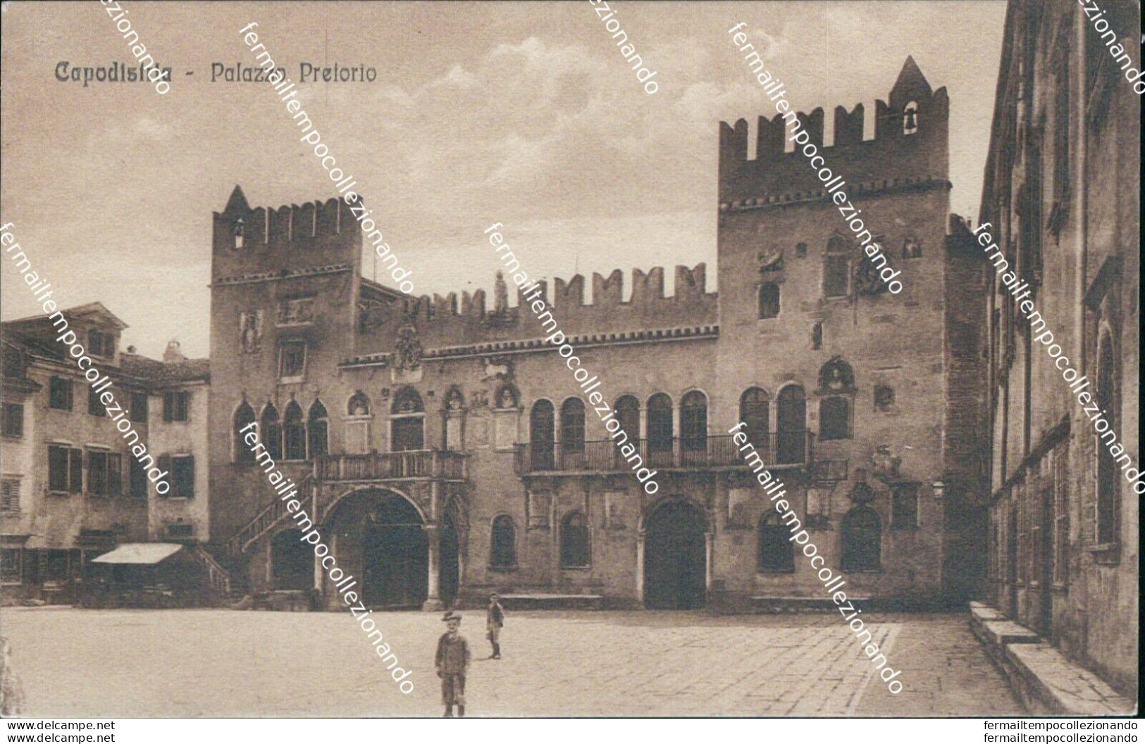 Bt163 Cartolina Capodistria Palazzo Pretorio Slovenia - Otros & Sin Clasificación
