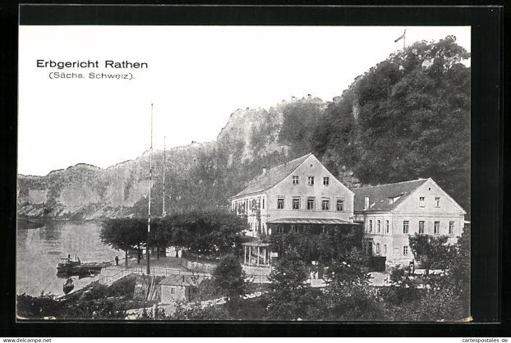 AK Rathen /Sächs. Schweiz, Gasthof Erbgericht An Der Elbe  - Rathen