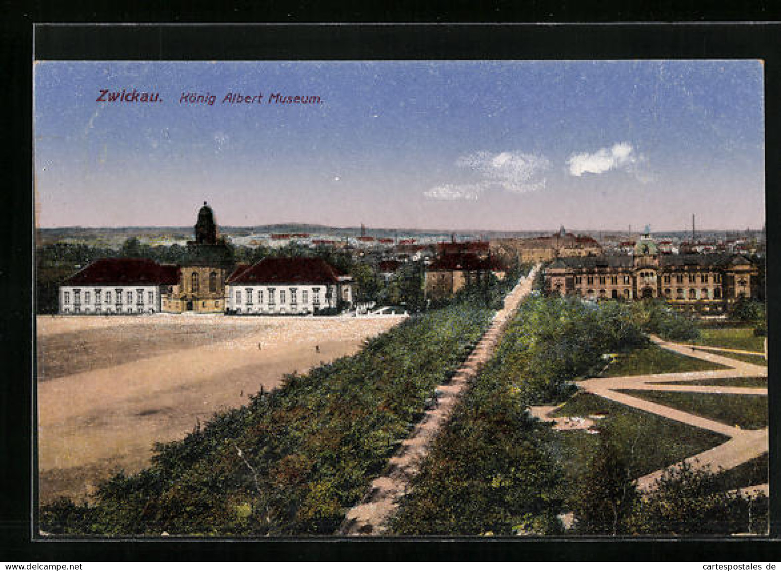 AK Zwickau, Panorama Mit König Albert Museum  - Zwickau