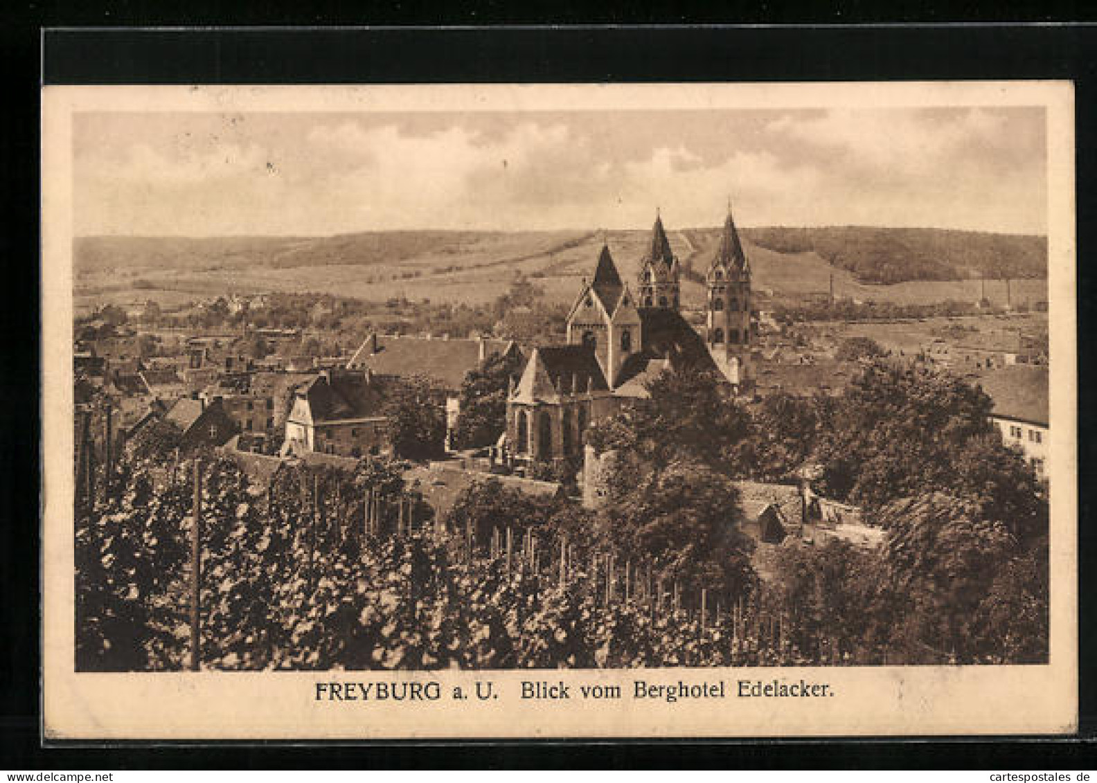 AK Freyburg A. U., Blick Vom Berghotel Edelacker  - Freyburg A. D. Unstrut