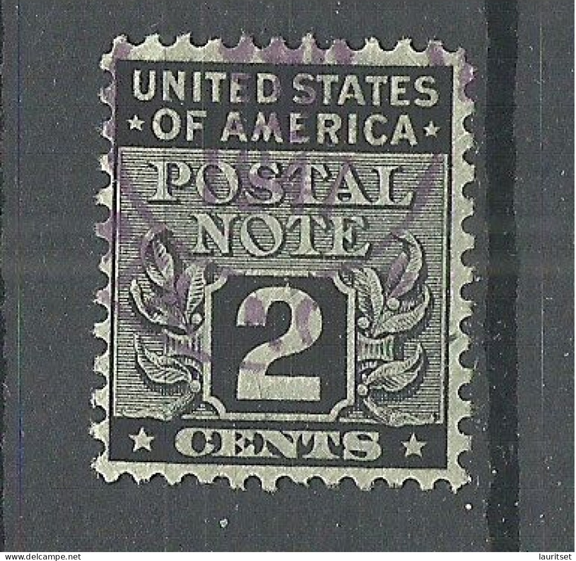 USA Postal Note 2 Cents Revenue Fiscal Tax, O - Revenues