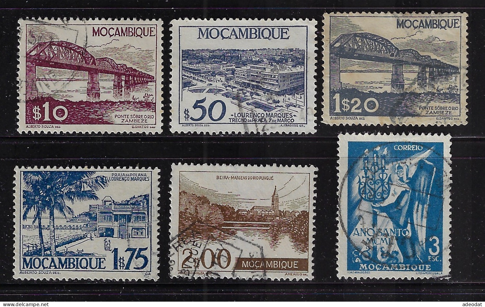 MOZAMBIQUE 1948,50  SCOTT#306,310,314,316,317,331 - Mosambik
