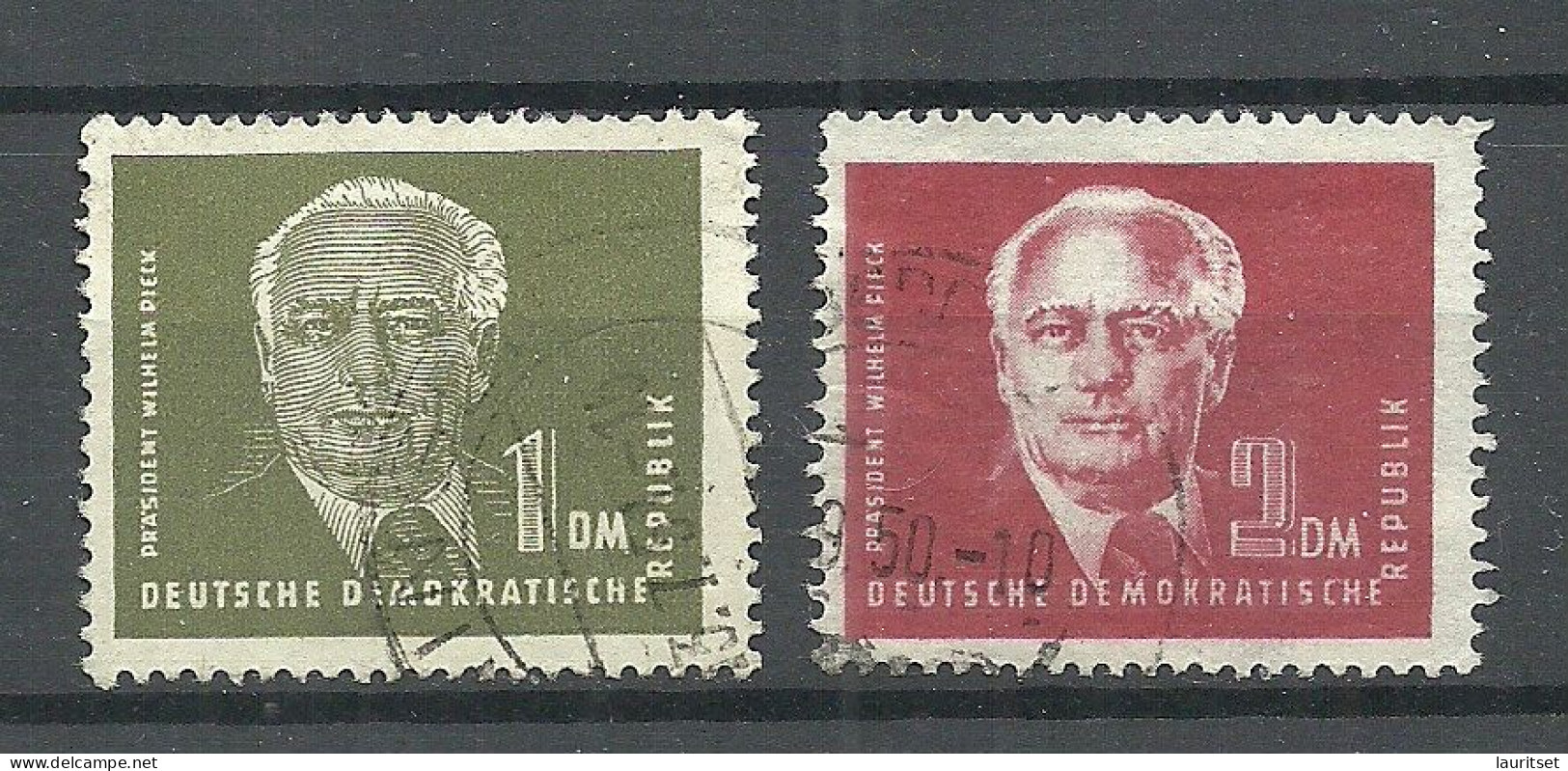 Germany DDR 1950-1952 Michel 253 - 254 W. Pieck - Used Stamps