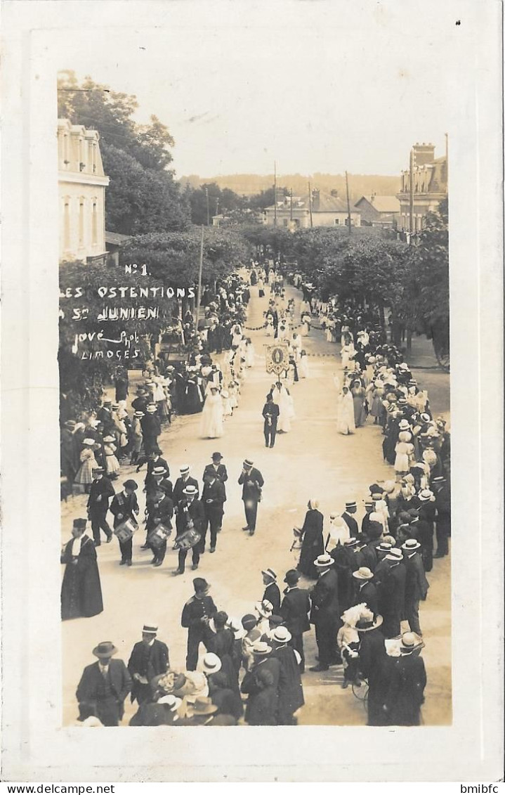 Carte Photo JOVÉ (Limoges) LES OSTENTIONS A St JUNIEN - Saint Junien