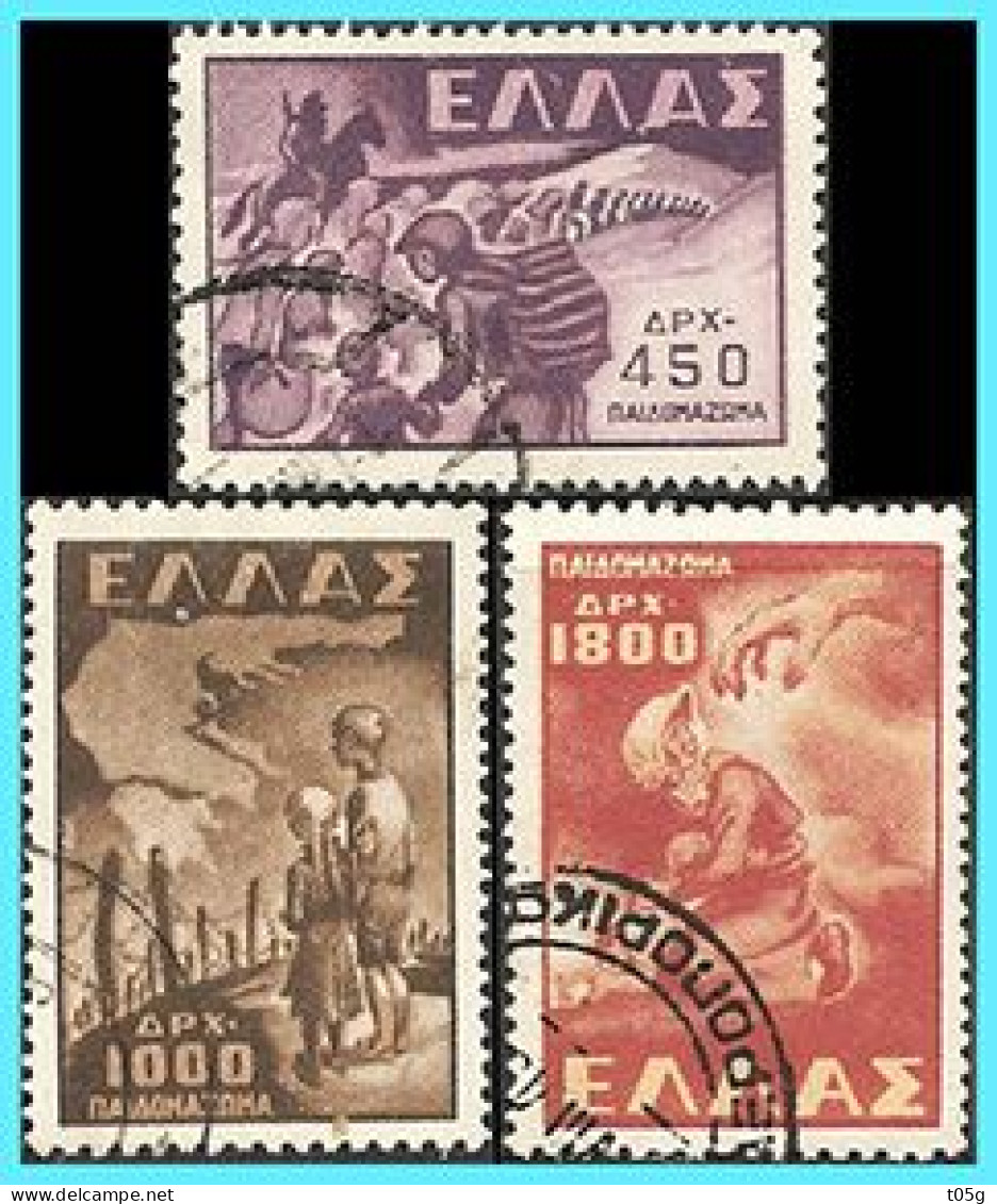 GREECE- GRECE - HELLAS  1949: Foced Recruiting Of Greek Childern Compl. Set Used - Used Stamps