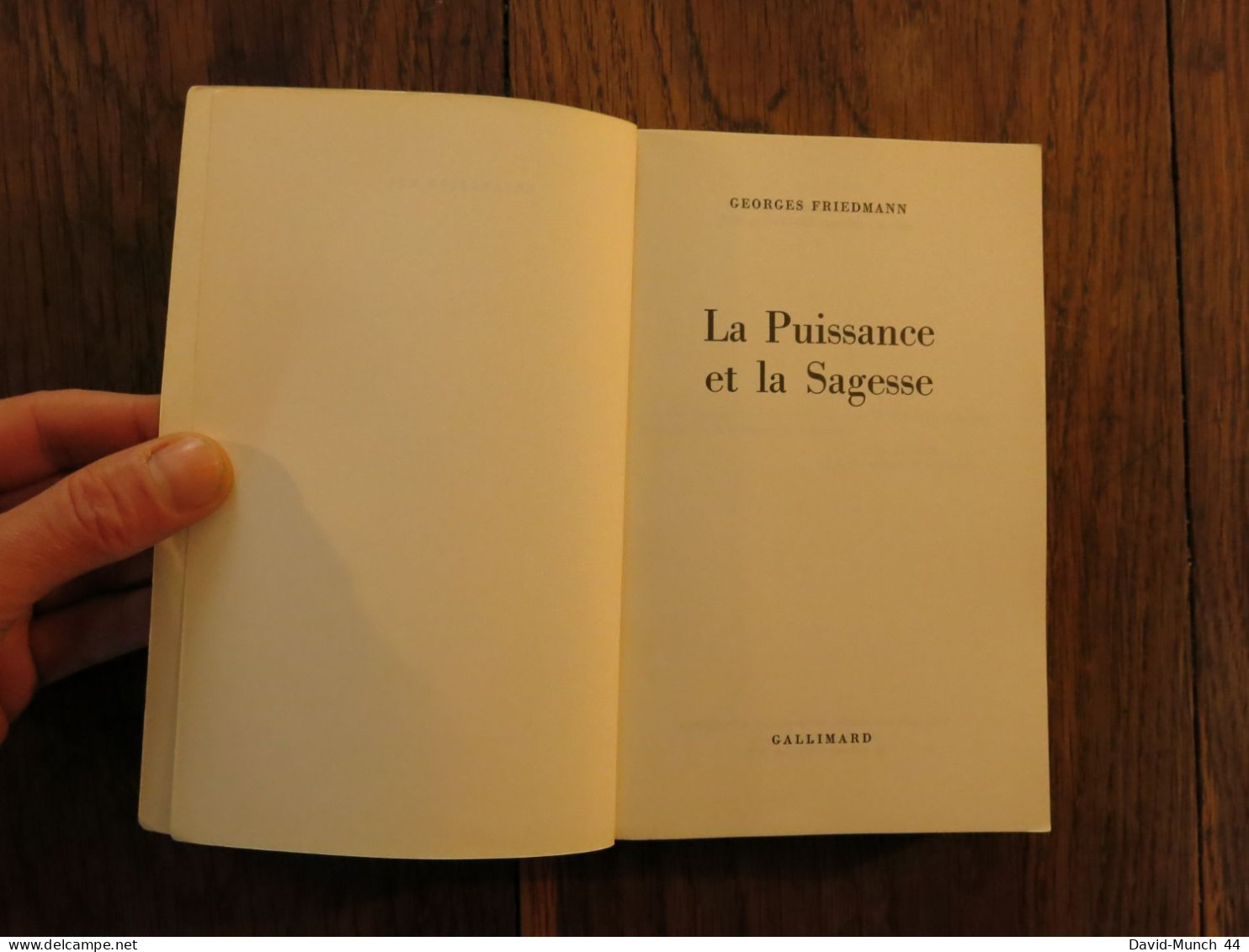 La Puissance Et La Sagesse De Georges Friedmann. Gallimard, Collection Tel. 1977 - Sociologie