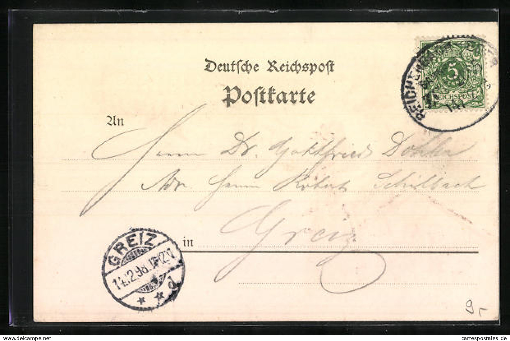 Lithographie Mylau I. V., Kirche, Kaiserliches Postamt  - Mylau