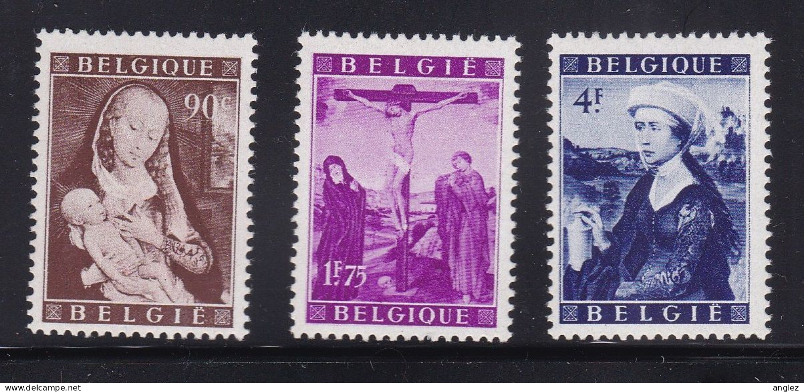 Belgium - 1949 Van Der Weyden Artwork Mi 835 - 37 3v MNH - Ungebraucht