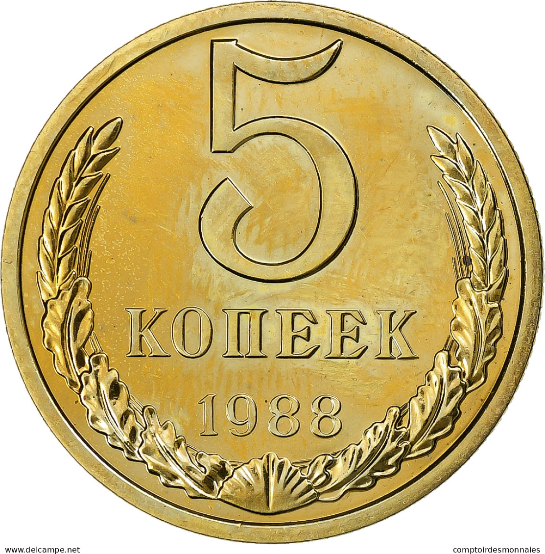 Russie, 5 Kopeks, 1988, Saint-Pétersbourg, Bronze-Aluminium, SPL, KM:129a - Russie