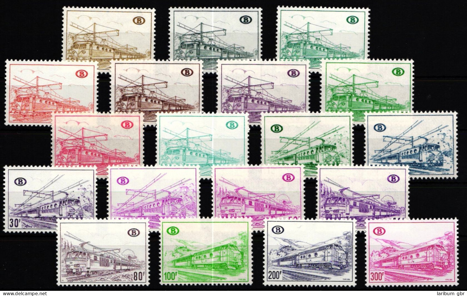 Belgien Eisenbahnpaketmarken 325-343 Postfrisch #KV844 - Andere & Zonder Classificatie