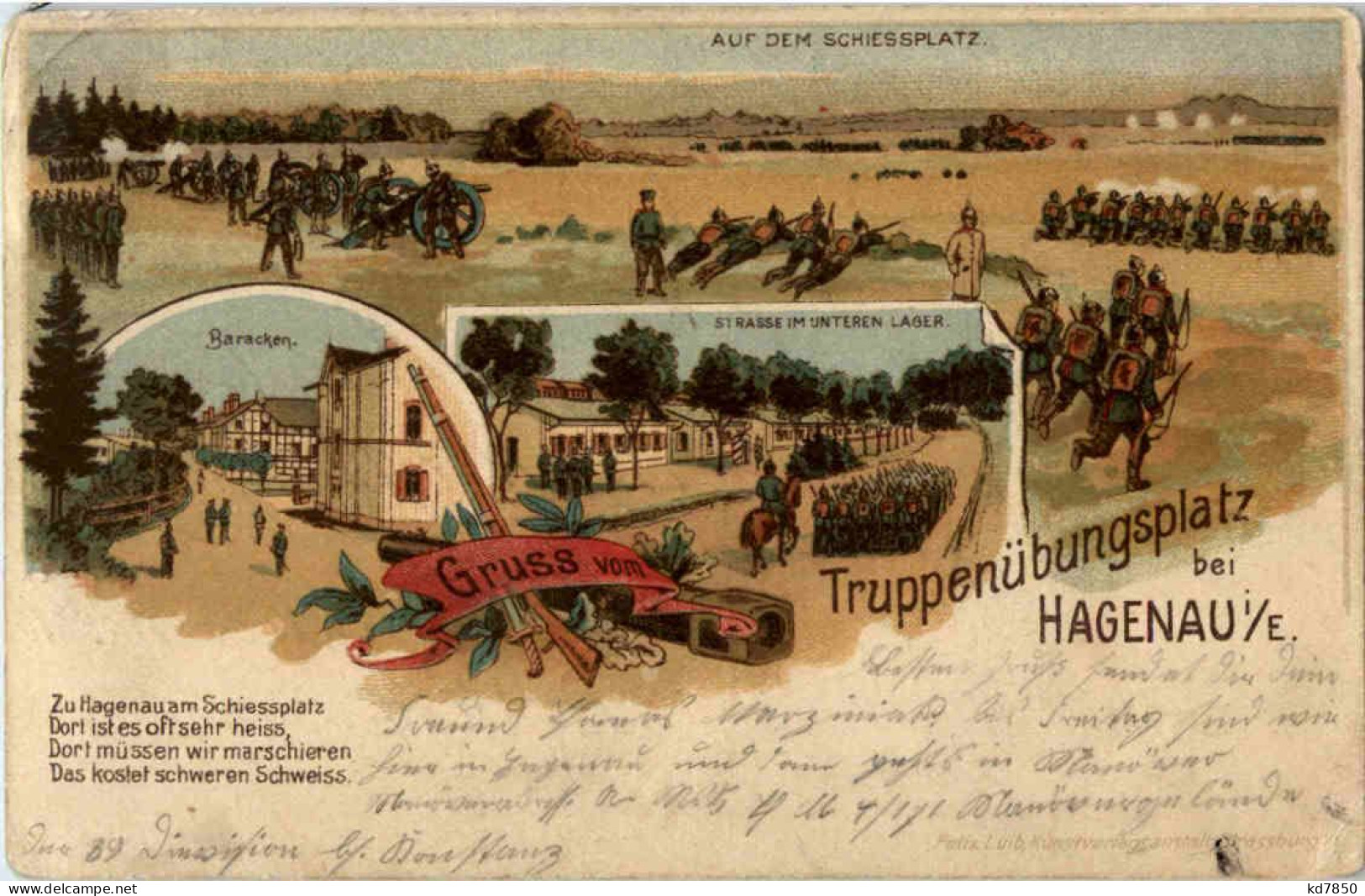 Truppenübungsplatz Bei Hagenau - Litho - Autres & Non Classés