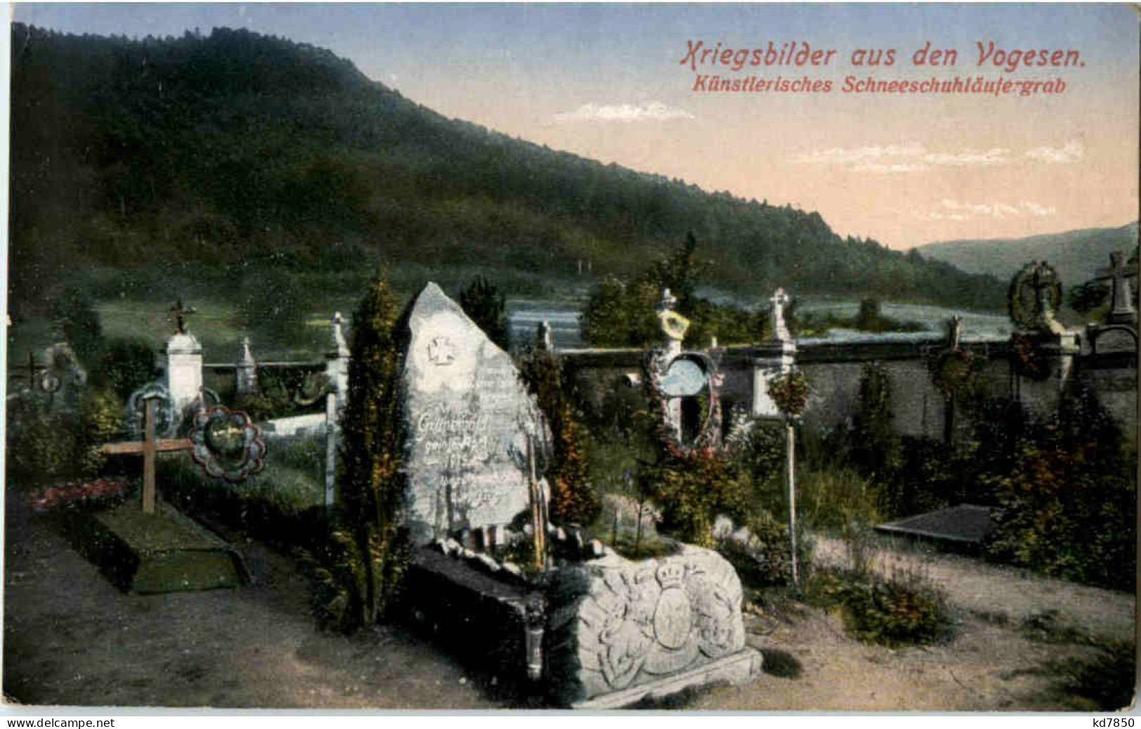 Künstllerisches Schneeschuhläufergrab - War Cemeteries