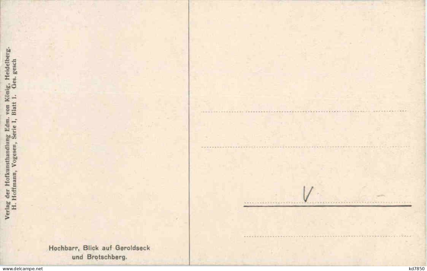 Hochbarr - Künstlerkarte H. Hoffmann - Otros & Sin Clasificación