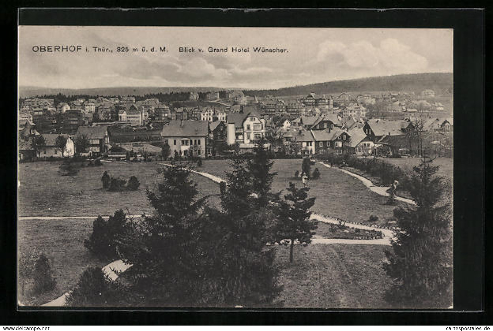 AK Oberhof I. Th., Ortsansicht Vom Grand Hotel Wünscher Aus  - Oberhof