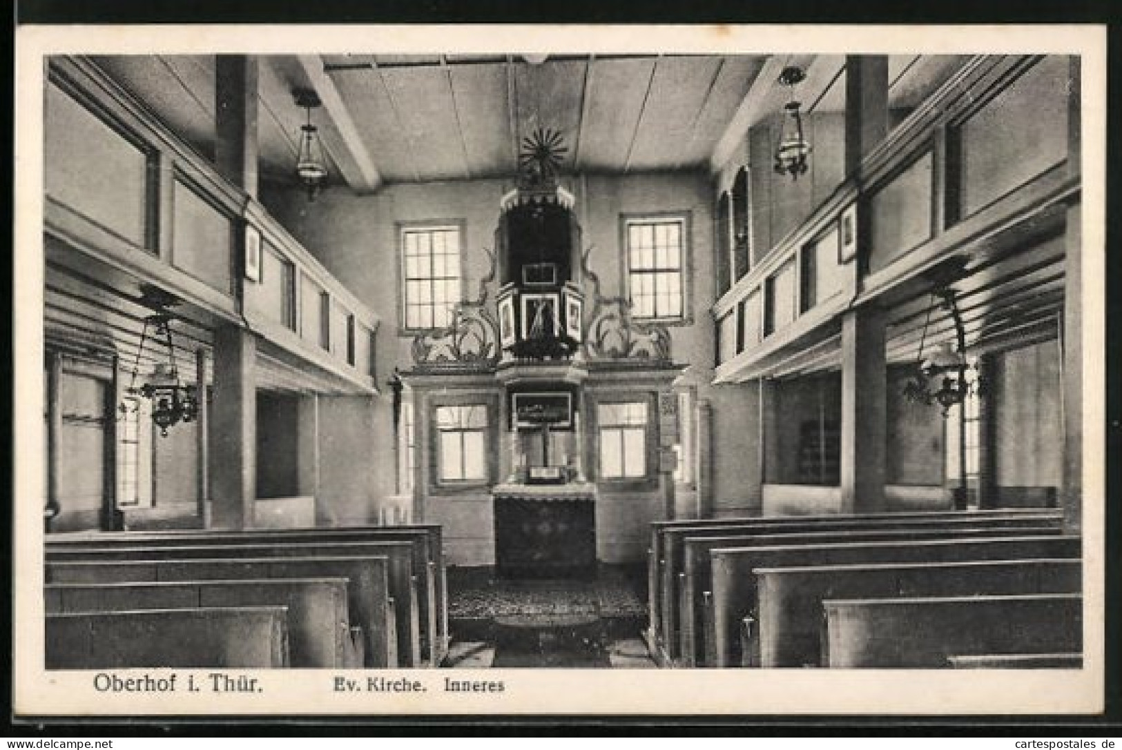 AK Oberhof I. Th., Innenansicht Der Evang. Kirche  - Oberhof