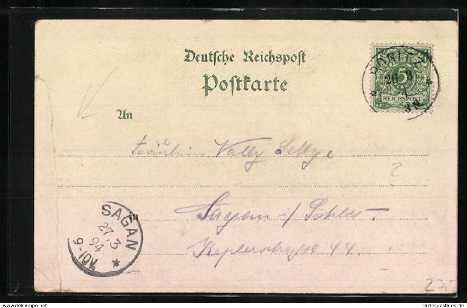 Vorläufer-Lithographie Ponitz, 1894, Etlings Gasthof, Schloss, Kirche, Pleissenbrücke  - Autres & Non Classés