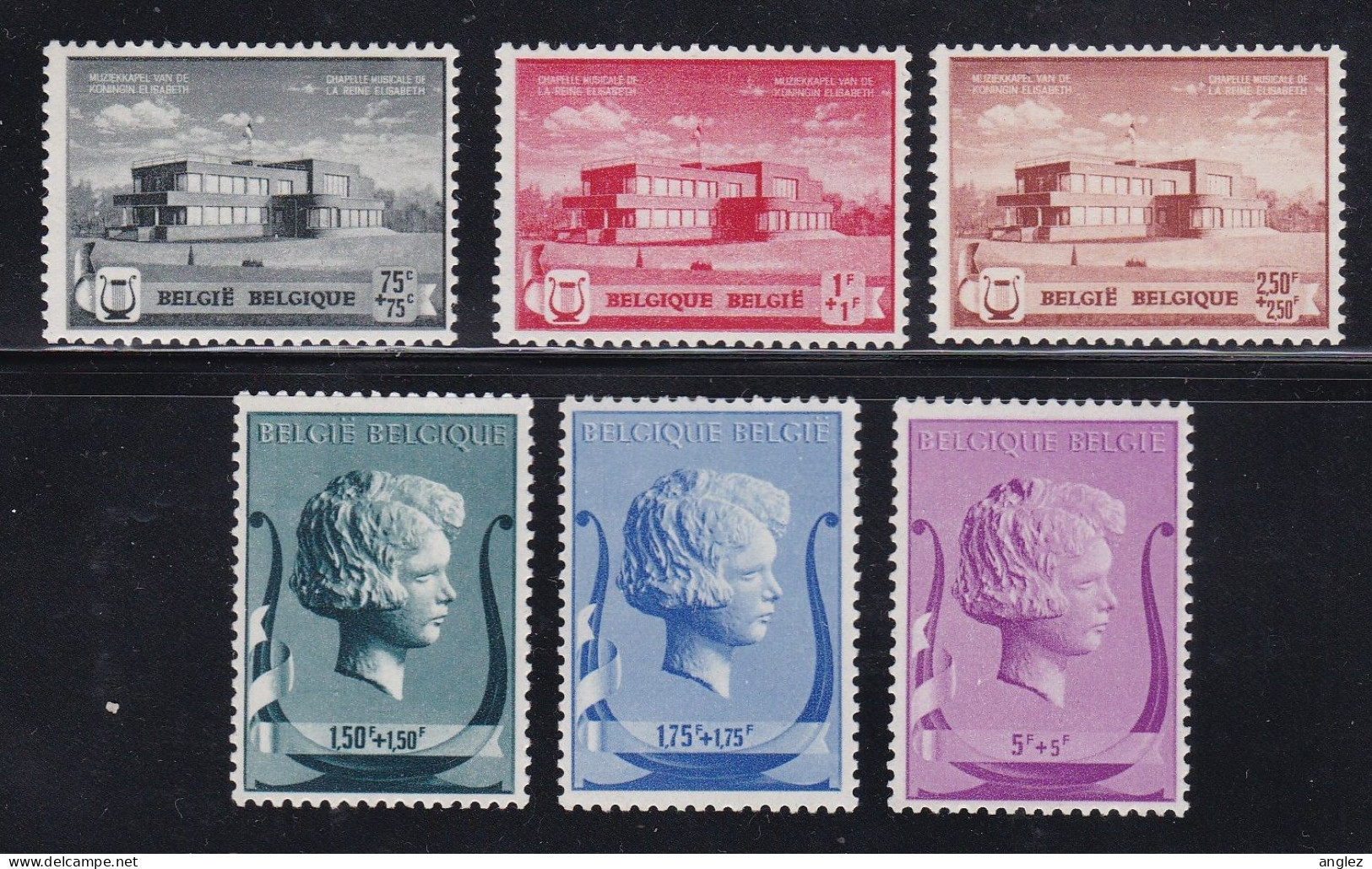Belgium - 1940 Queen Elisabeth Music Foundation Set 6v MNH - Unused Stamps