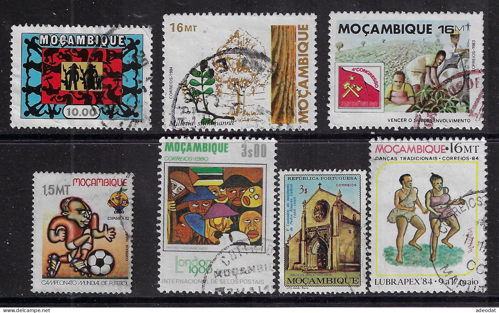 MOZAMBIQUE 1980,1984  SCOTT#537,689,813,850,906,913  CV $1.40 - Mozambique
