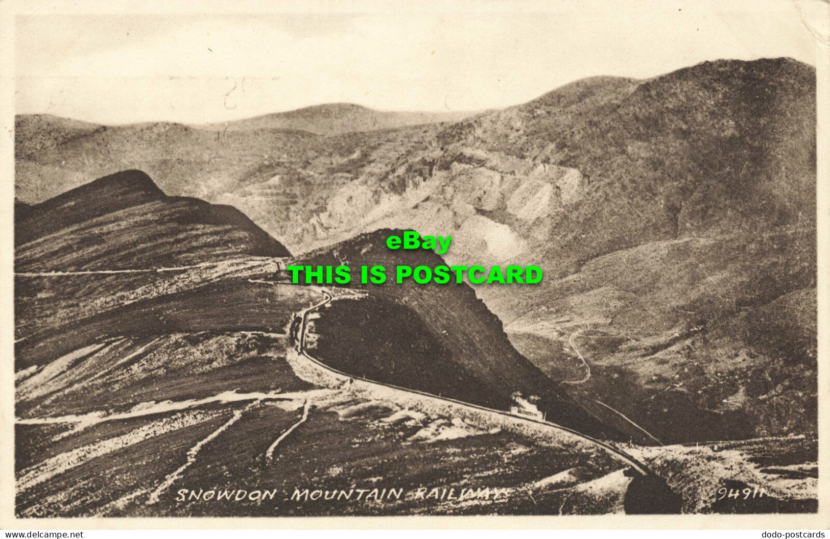 R566014 Snowdon Mountain Railway. 94911. Sepiatype Postcard. Valentines - Welt