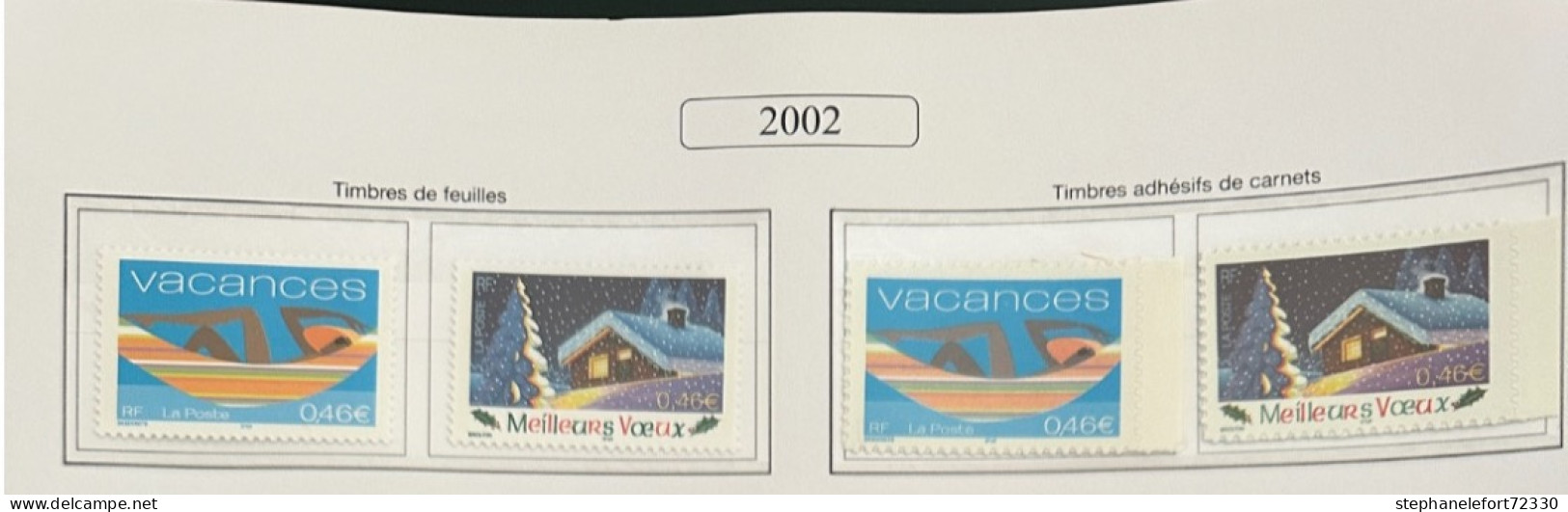 Timbres 2002  Année Complète Neufs **  (Voir Photo)